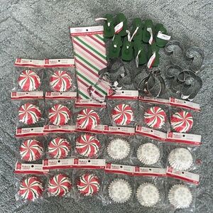 Michael’s Christmas Candy Cane Snowflake Cupcake Liner Tins & Cookie Cutters